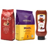 Зерновой кофе 2 вида и соус сальса